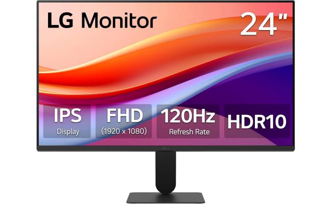 LG 24U411A-B  24 Inch FHD IPS 120Hz HDR10 Monitor with Slim Stand- Monitor